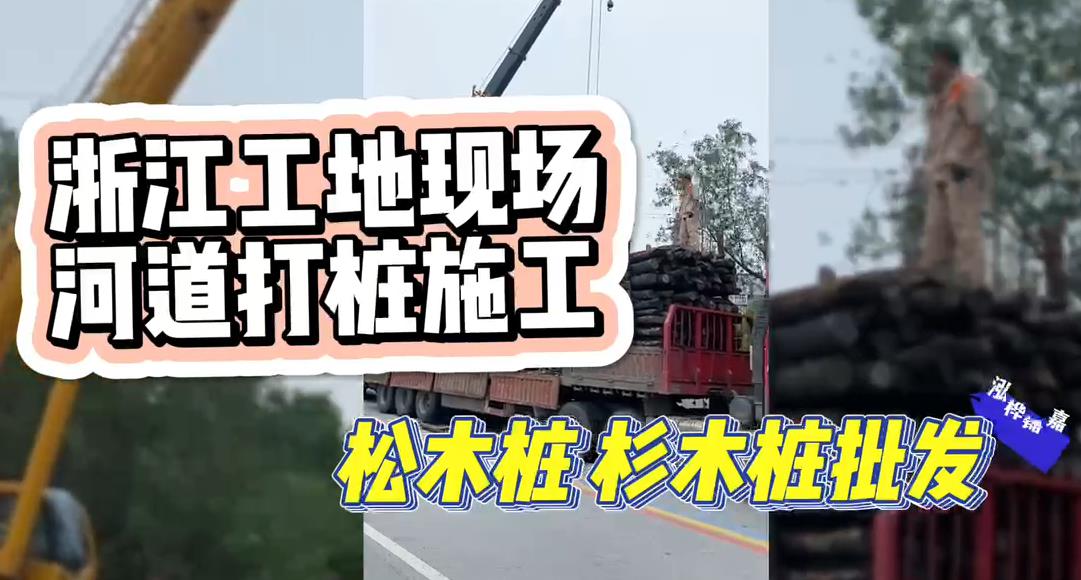 木樁廠家承接松木樁、杉木樁工地施工與批發(fā)視頻